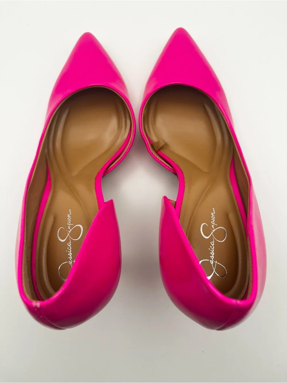 Jessica Simpson Hot Pink Pointed-Toe Stiletto Heels Barbie core Pumps Size 8.5